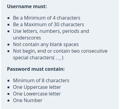 NASA Earth Data dumb password rule screenshot